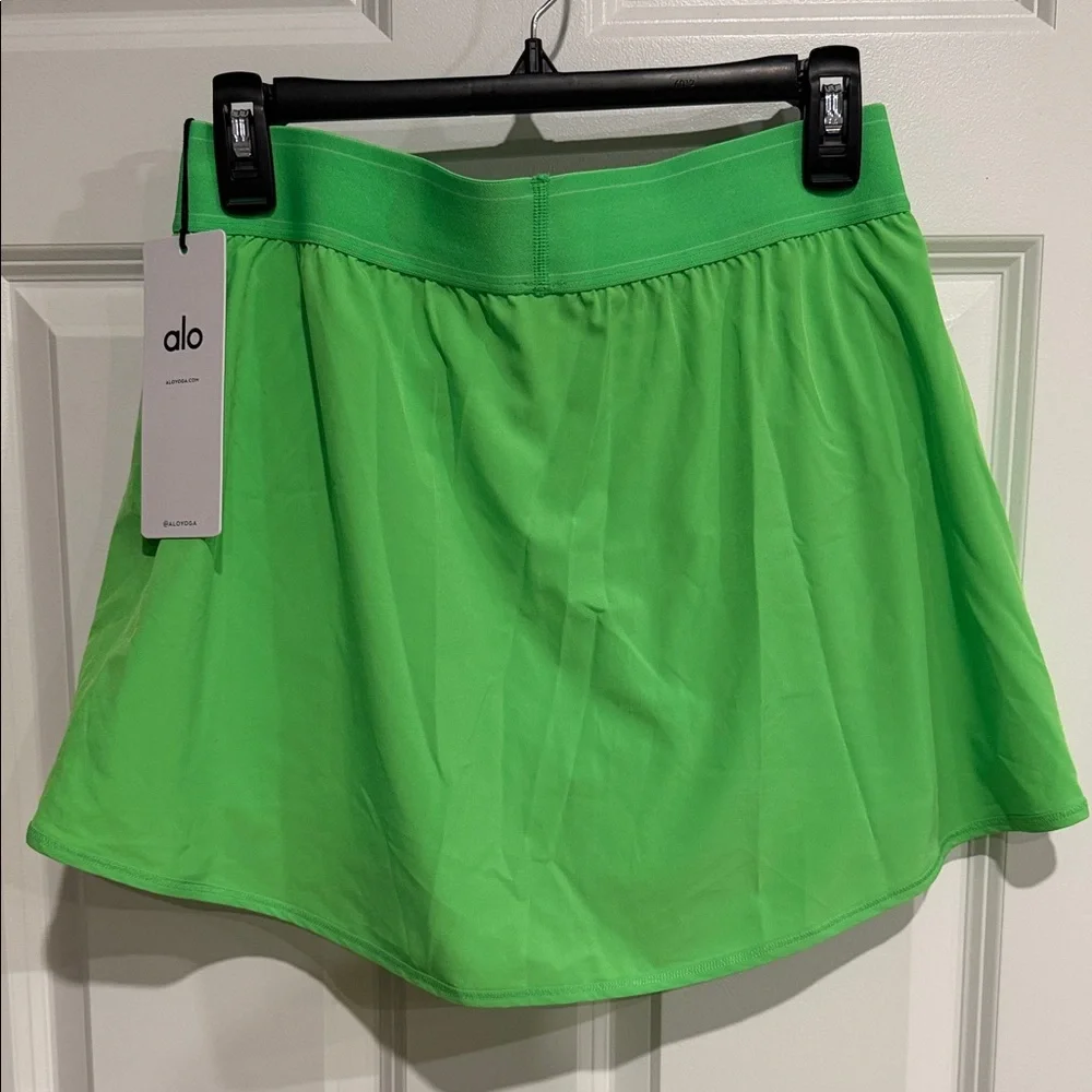 Alo Green Glow Tennis Skirt